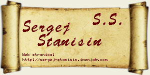 Sergej Stanišin vizit kartica